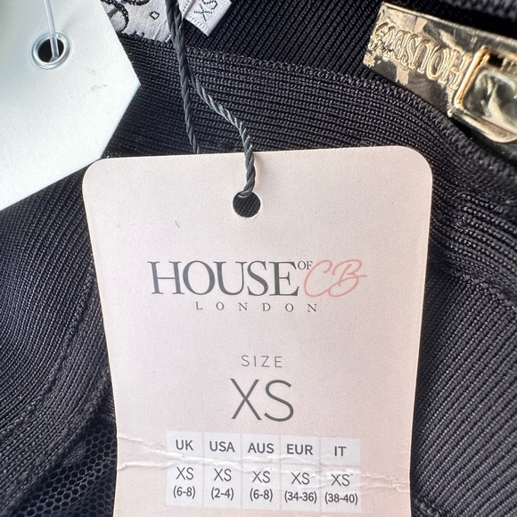 House of CB Black Plunge Sleeveless Bodycon Dress - Picture 8 of 13